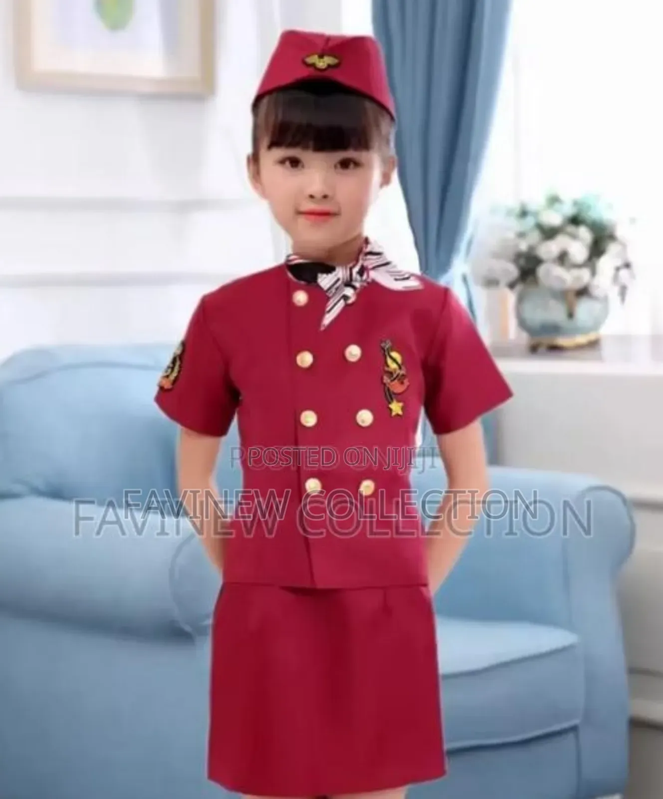Professional Children's Air Hostess Cosplay Costume