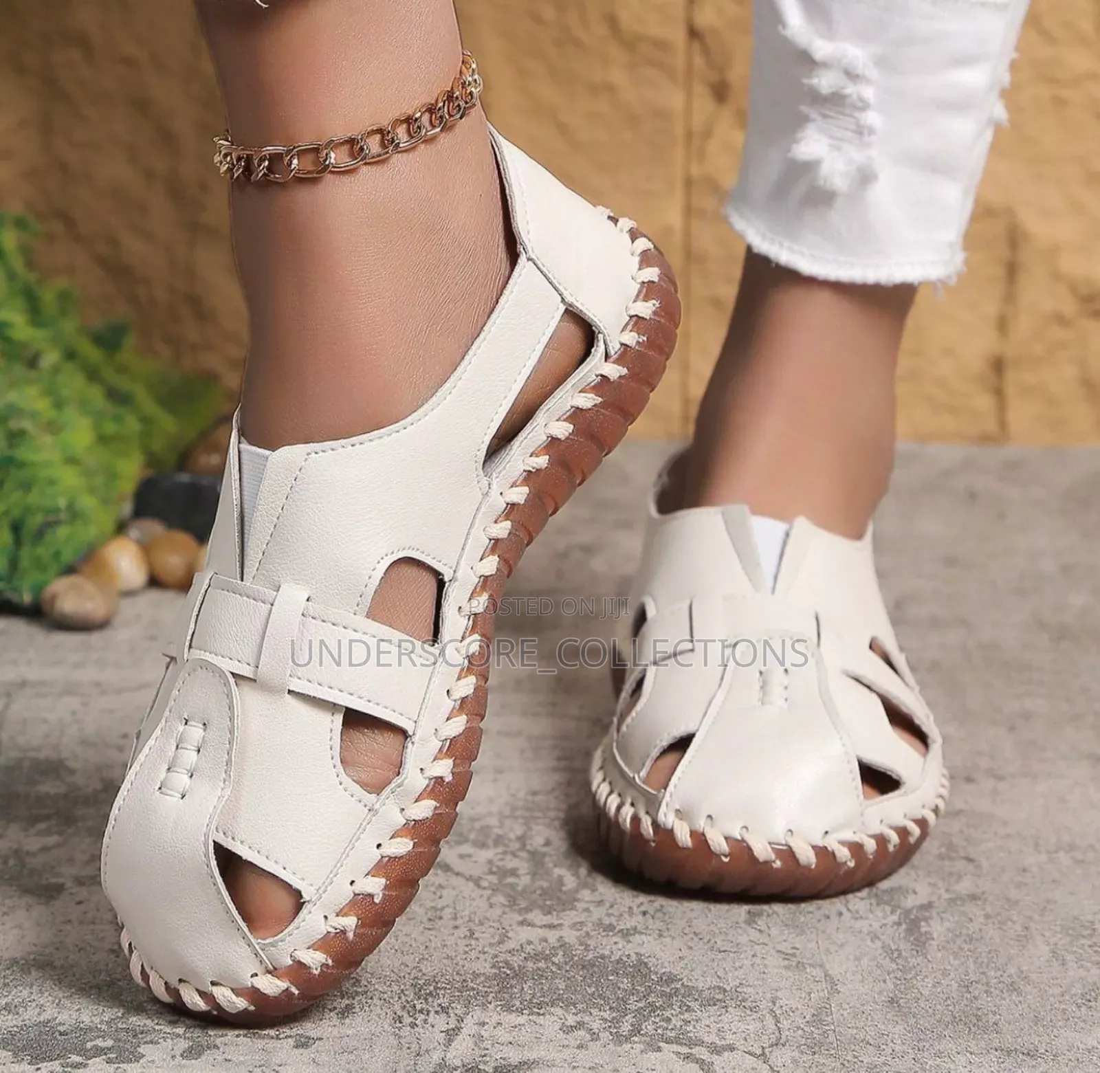 Brown, White,Black Trendy Leather Shoes