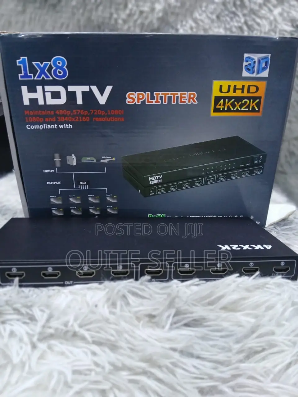 New Hdmi to Hdmi 1x8 Splitter 8-Way With Enhanced Quality