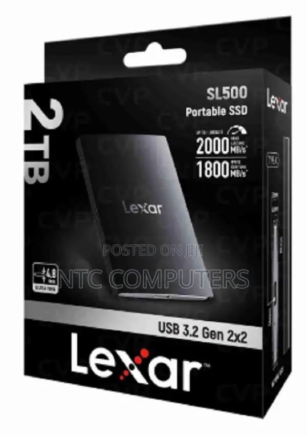 Lexar Sl500 Portable External SSD 2tb - Black