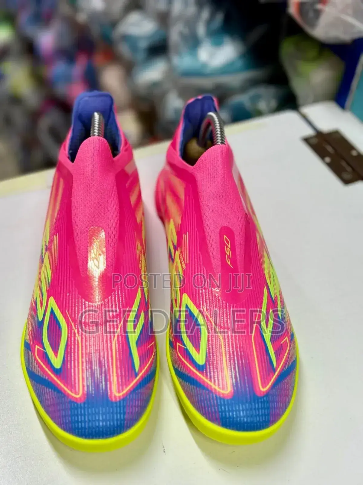 Adidas F50 Laceless Trainers, Turf Ground Soccer Boots
