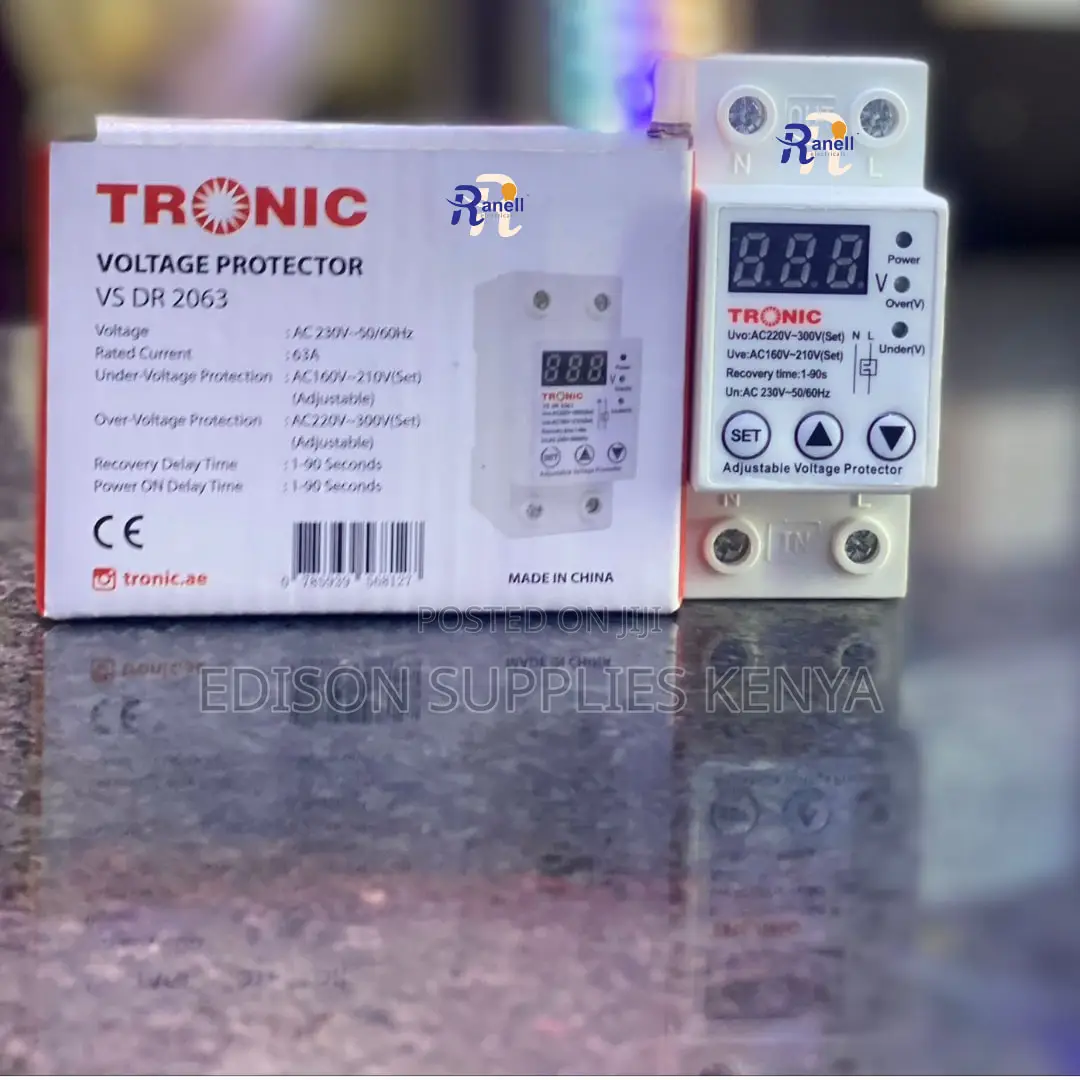 Tronic Adjustable Voltage Protector 63amps Double Pole 2p