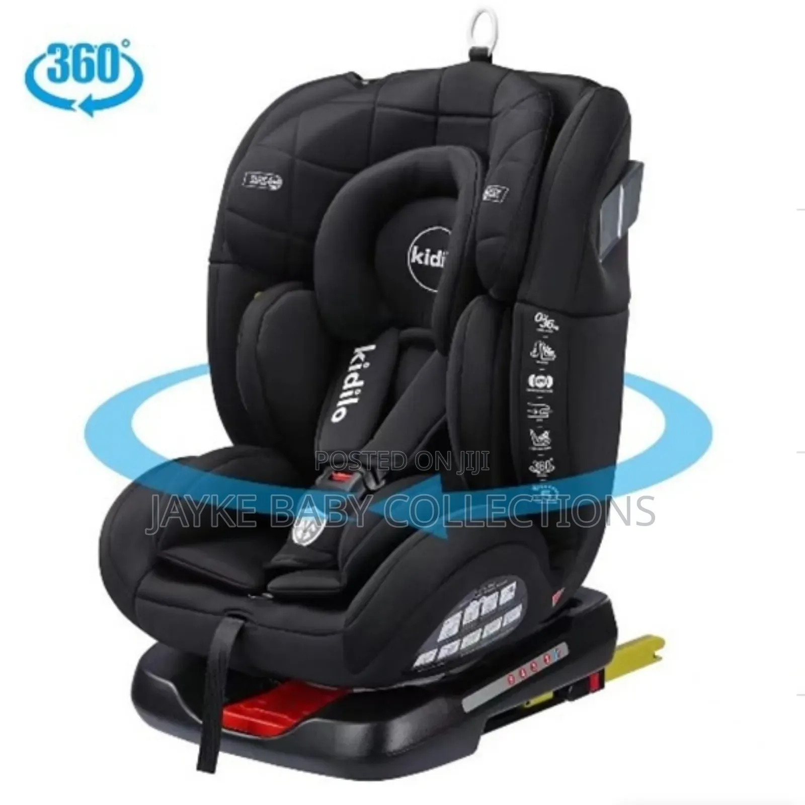 Kidilo 360° Rotating Isofix Car Seat 0-12 Years (0–36kg)