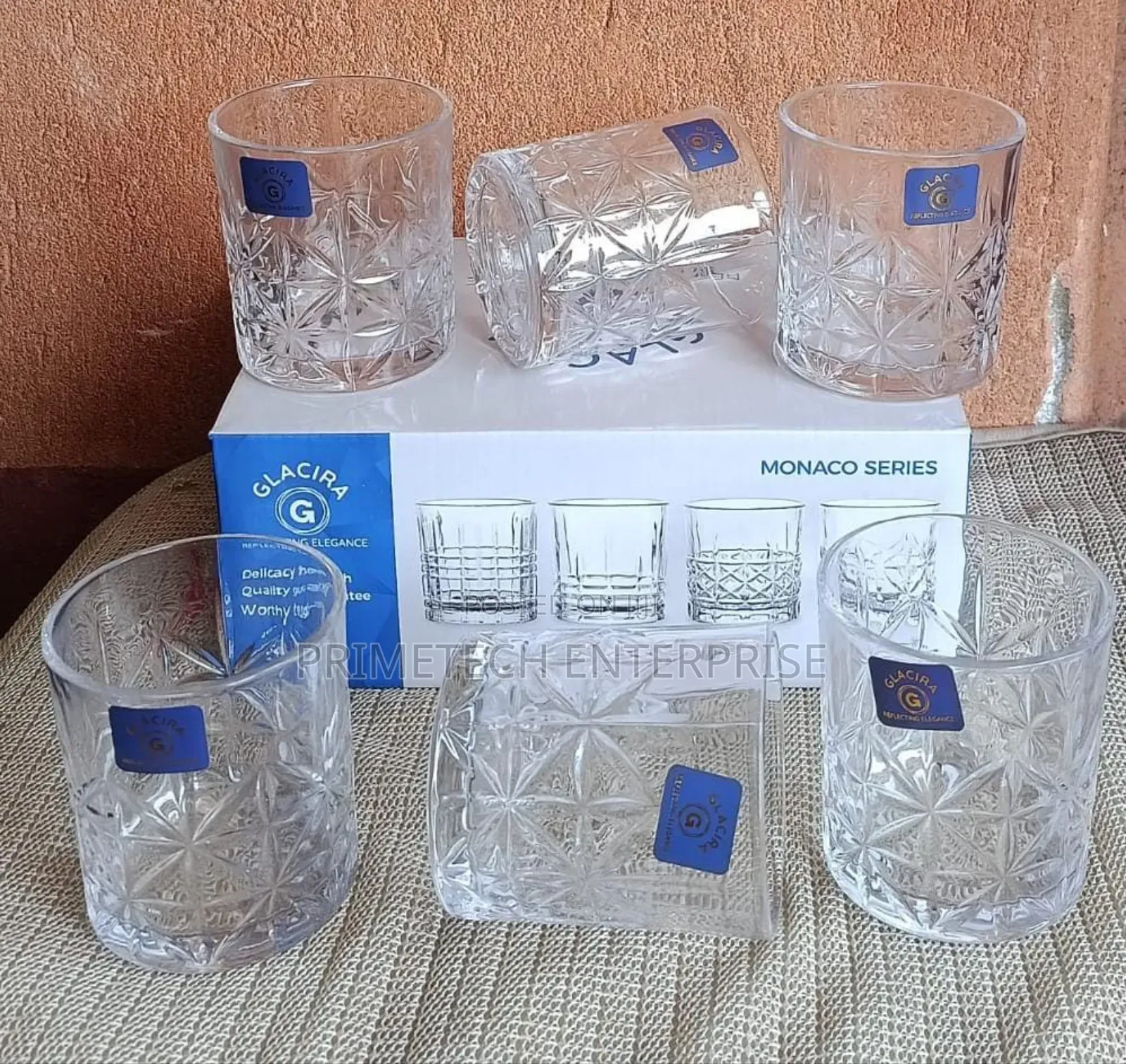 6 PCS Flowered Short Glasses