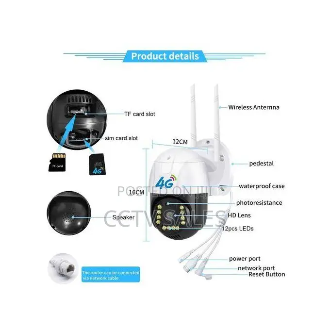 Two-Way Audio 4g Solar Powered Single Lens Solar PTZ Camera