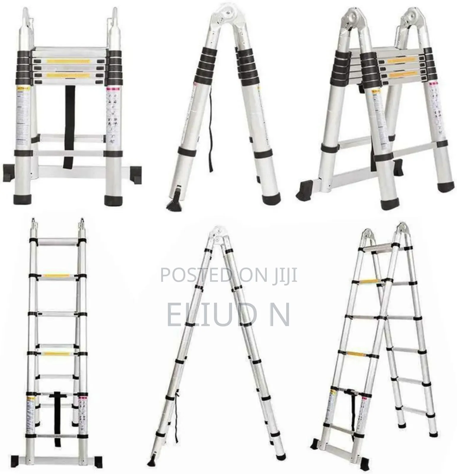 Aluminium Double Sided Ladder/Telescopic 1.9+1.9m