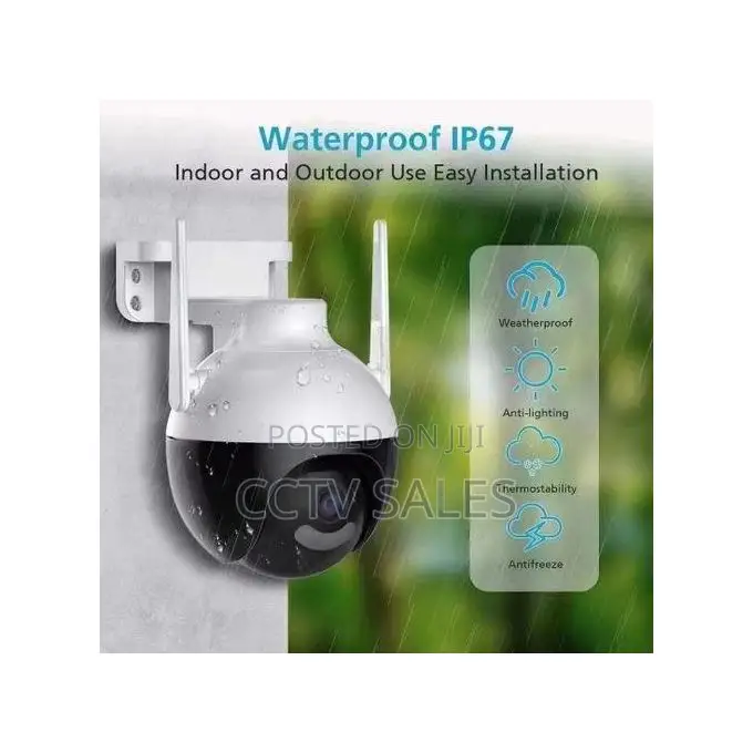 Two-Way Audio Outdoor PTZ Electric Camera With Night Light