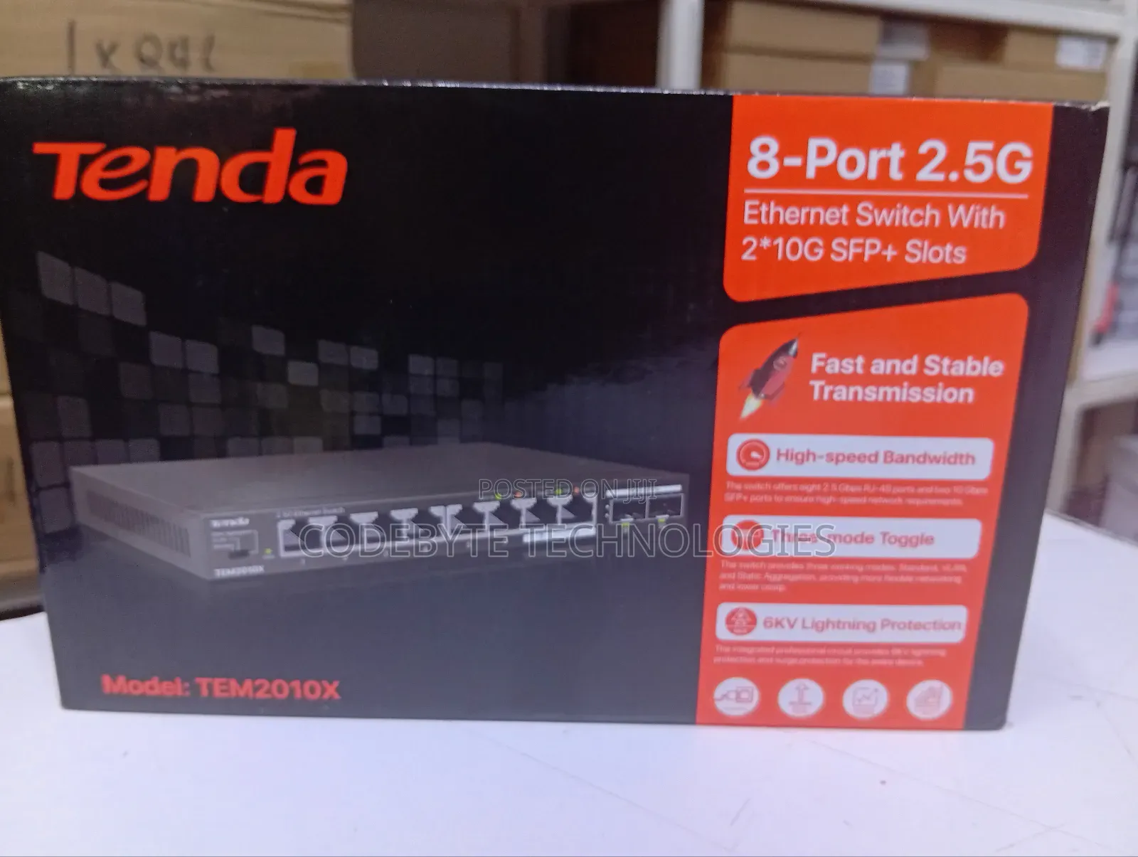 Tenda 8-Port 2.5g Ethernet Switch With 2*10g Sfp+ Slots