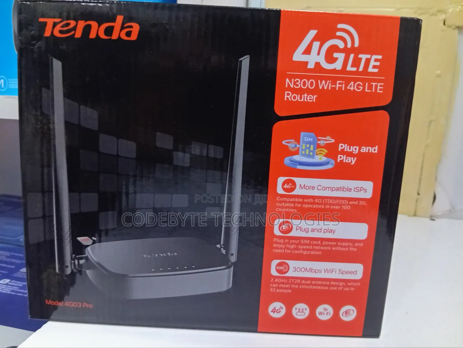 4g03 Pro Tenda 3g/4g Lte N300 Wi-Fi Router