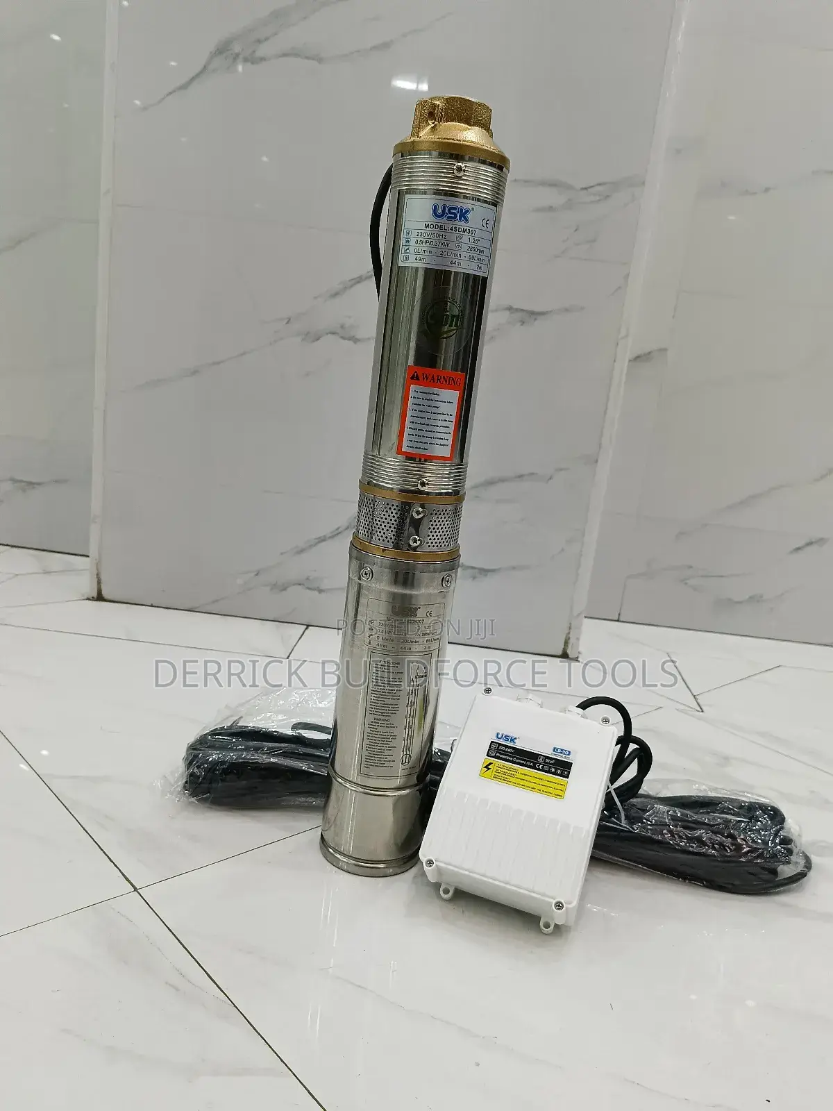 Usk 0.5hp 370w 1.25" 49 Metre Submersible Water Pump Quality
