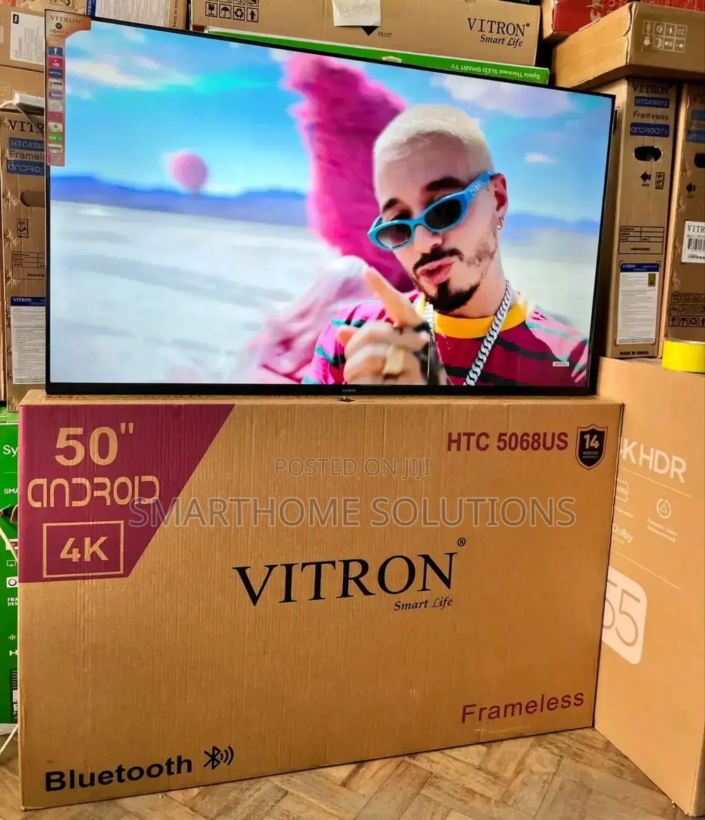 Vitron 50 Inches Smart Android Frameless 4ktv Fullhd With Bt
