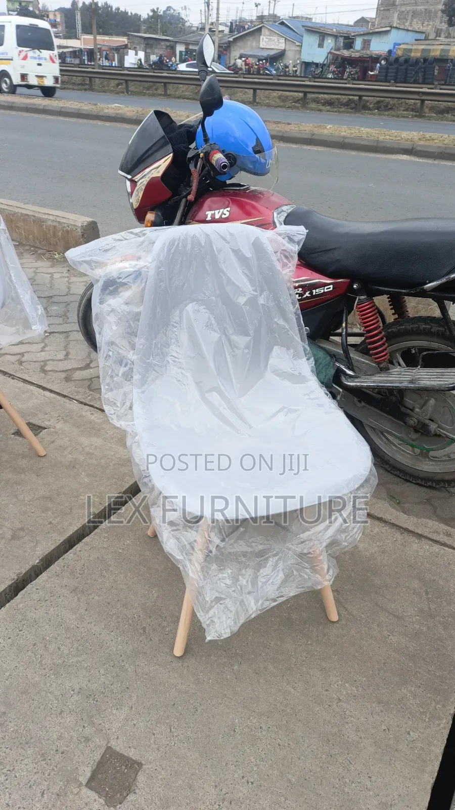 Grey Eames Chair With Wooden Stand