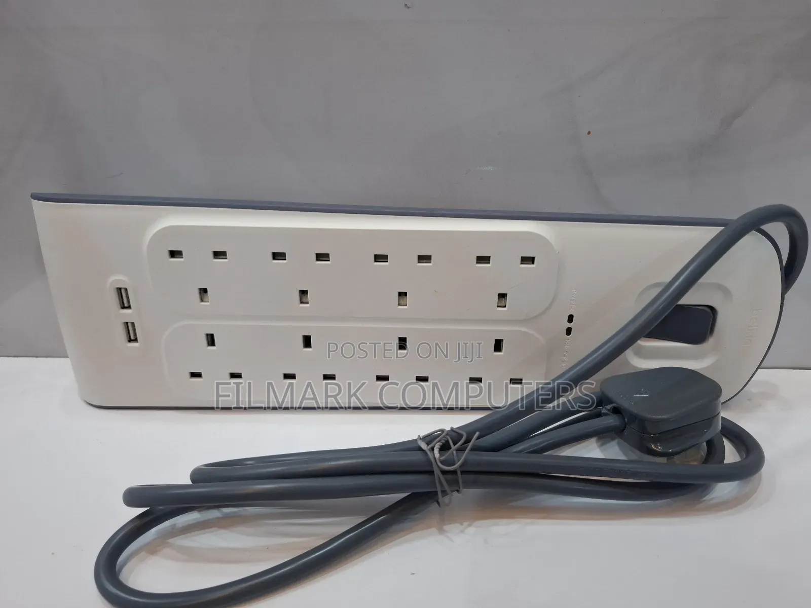Belkin Surgeplus 8 Way Extension With Dual Usb Outputs