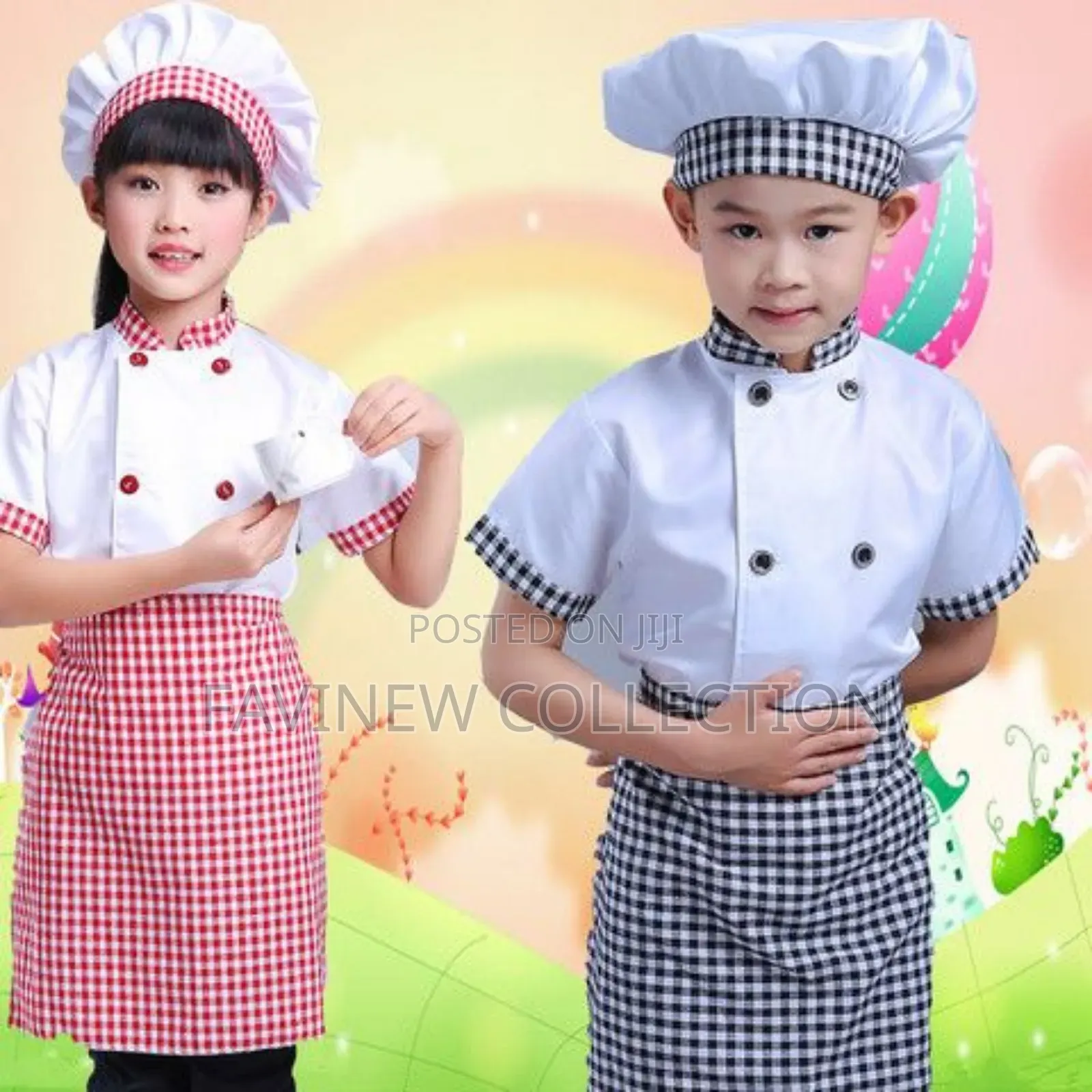 3pcs Children Professional Chef Costume