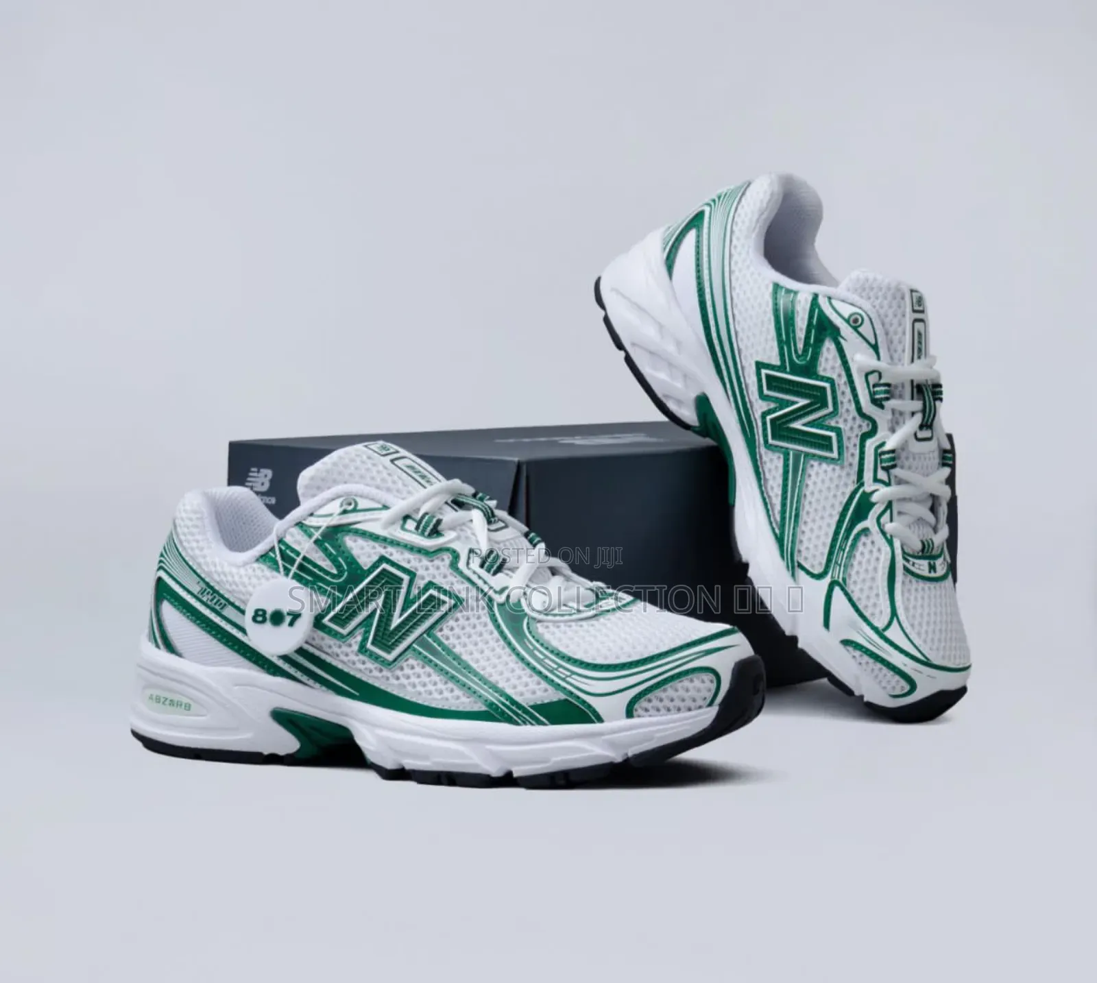 New Balance 740 White Green and Blue