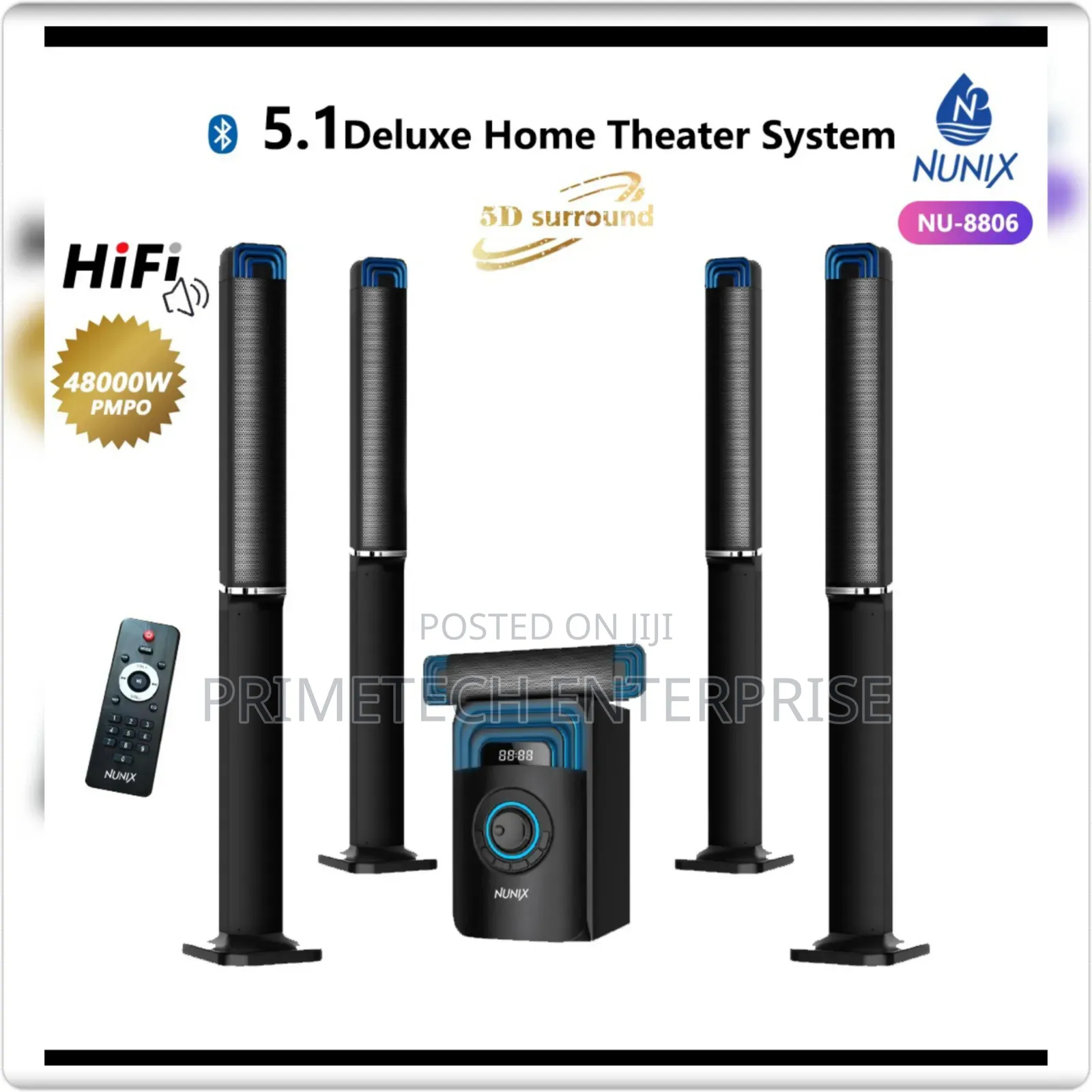 Nunix 5.1 Deluxe Home Thratre Nu-8806