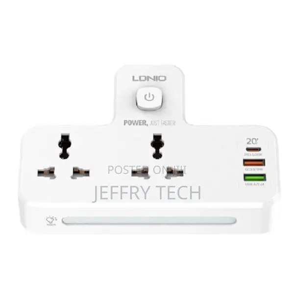 Ldnio Sc2311 Power Strip With 1 Type-C and 2 Type-a and 2 Po