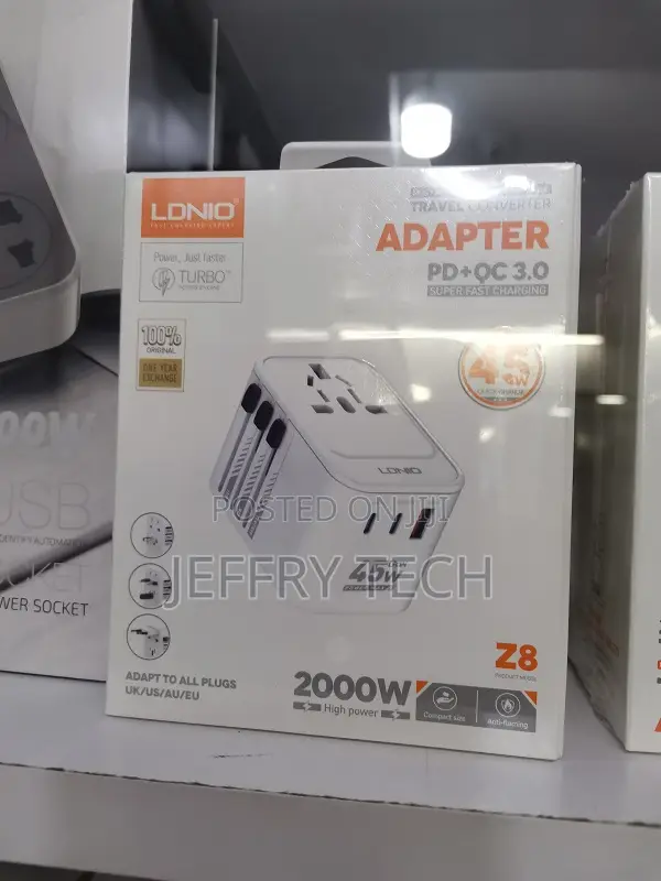 Ldnio Z6 Universal Travel Adapter Gan Charger 65watt