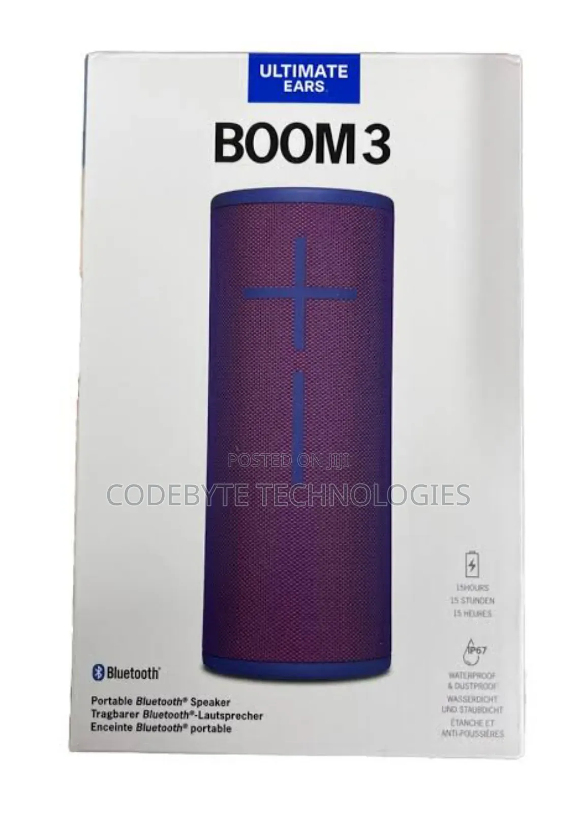 Logitech Ultimate Ears Boom 3 Wireless Bluetooth Speaker