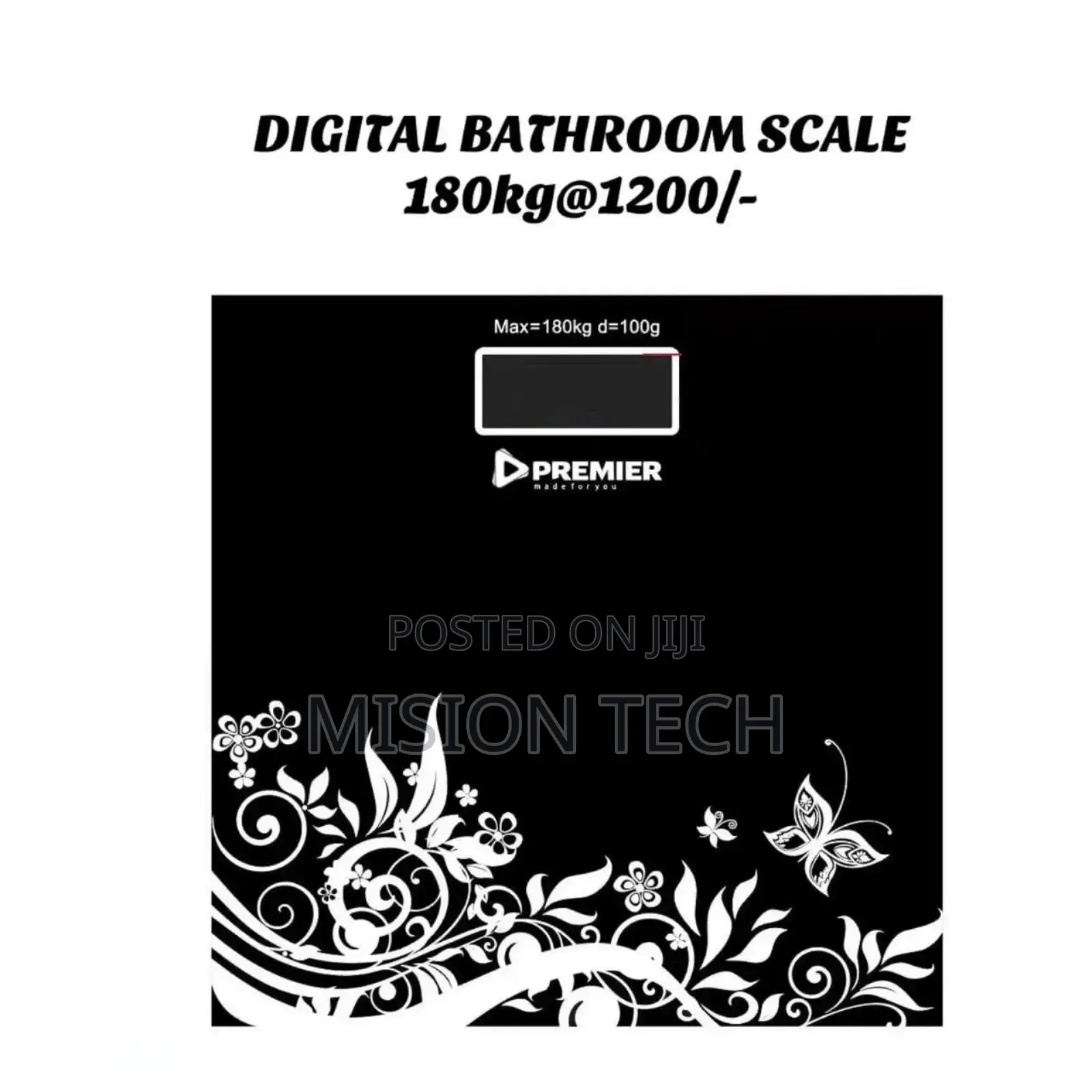 Premier Digital Bathroom Scale, Weighing Scale Machine 180kg