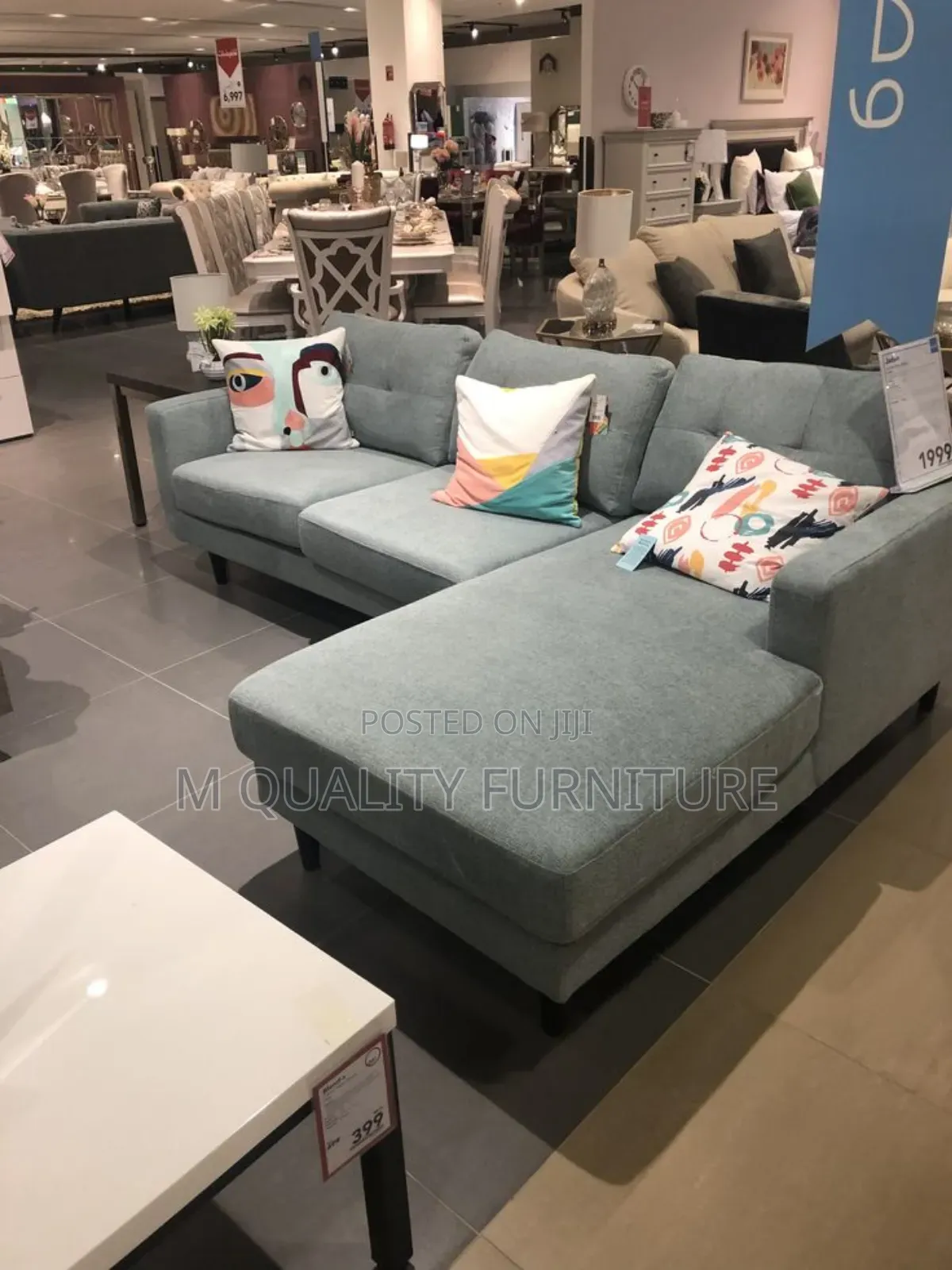 6 Seater Dark Gray Fancy Sofa