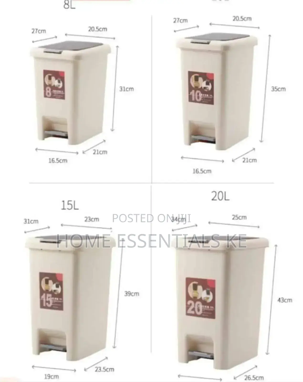 *Quality Pedal/ Push Dustbin*10l,15l,20l