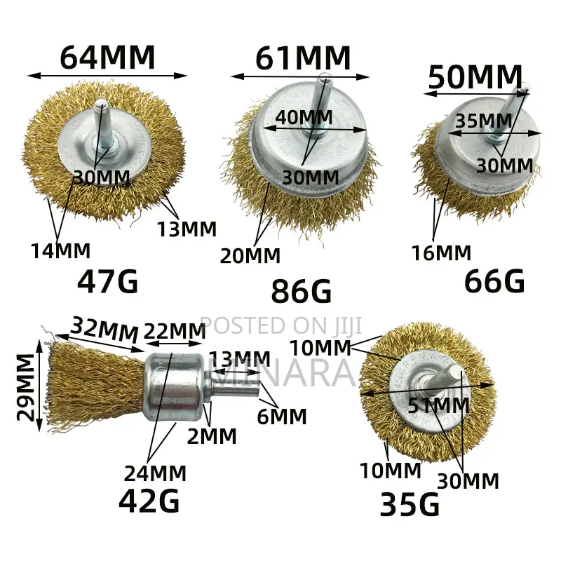 5 Pcs, Drill Wire Brush Set, Rust Cleaning Set