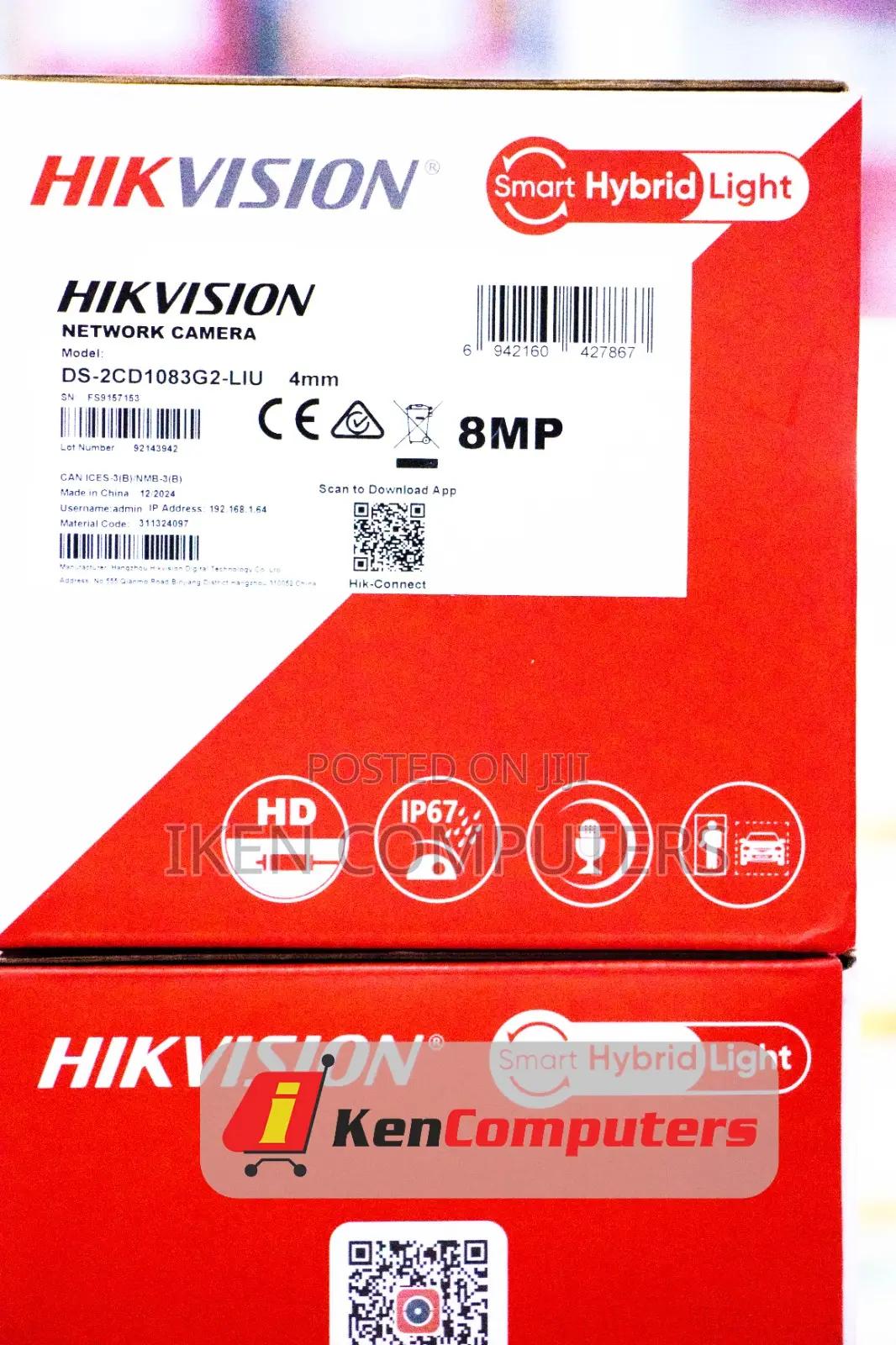 Hikvision 8mp Ip Smarthybrid Camera Bullet(Ds-2cd1083g2-Liu)