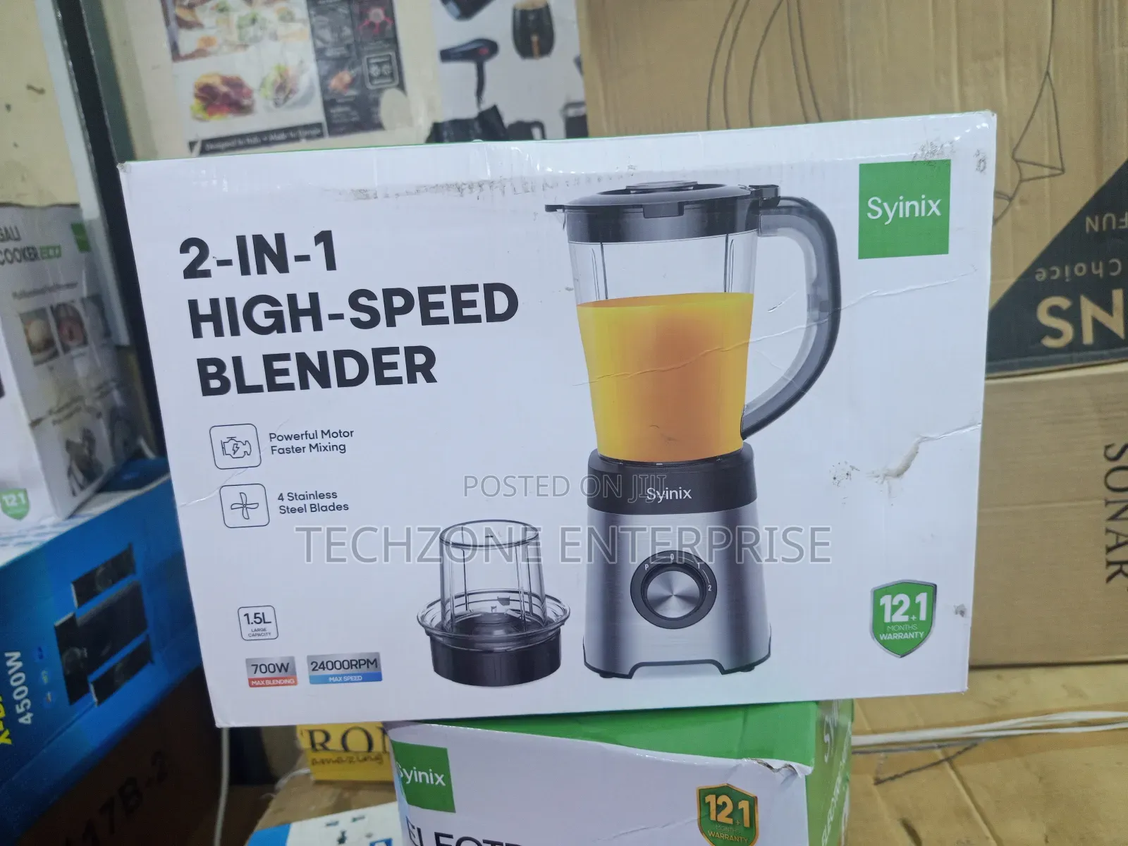 Syinix 2 in 1 Blender With Safety Lock Switch With 700w 