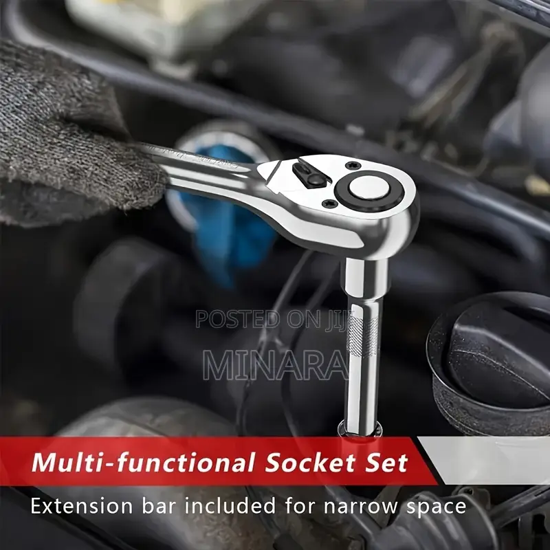 32 Pcs, 1/2" Drive Sockets Wrench Set, Auto Repair Tools