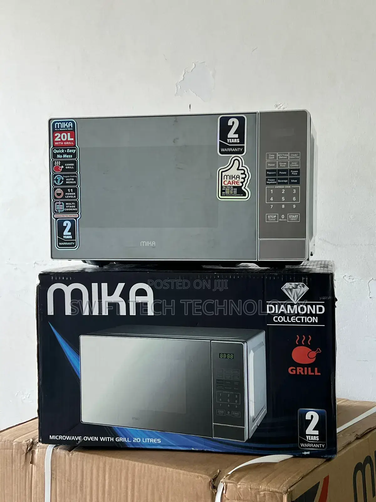 *Mika 20l Digital Microwave With Grill/ Touch Screen