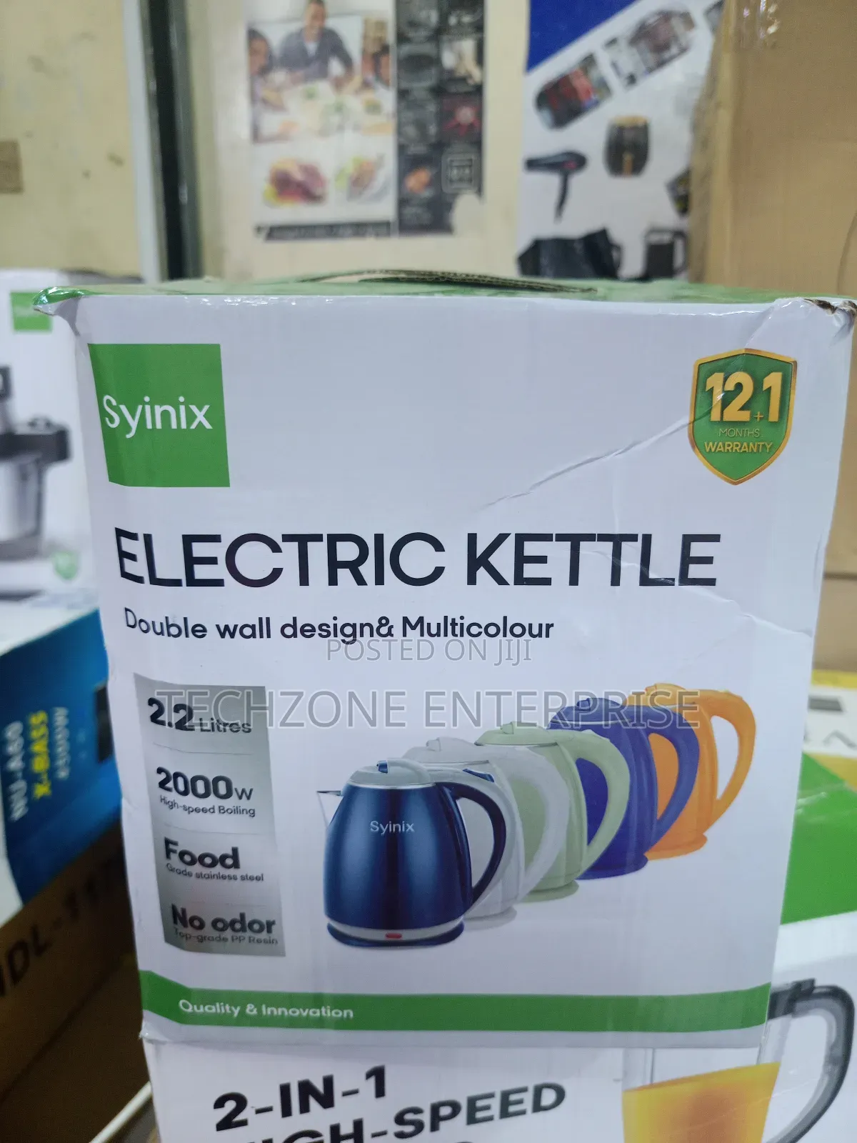 Synix Electric Kettle 2.2l With Seamless Welding