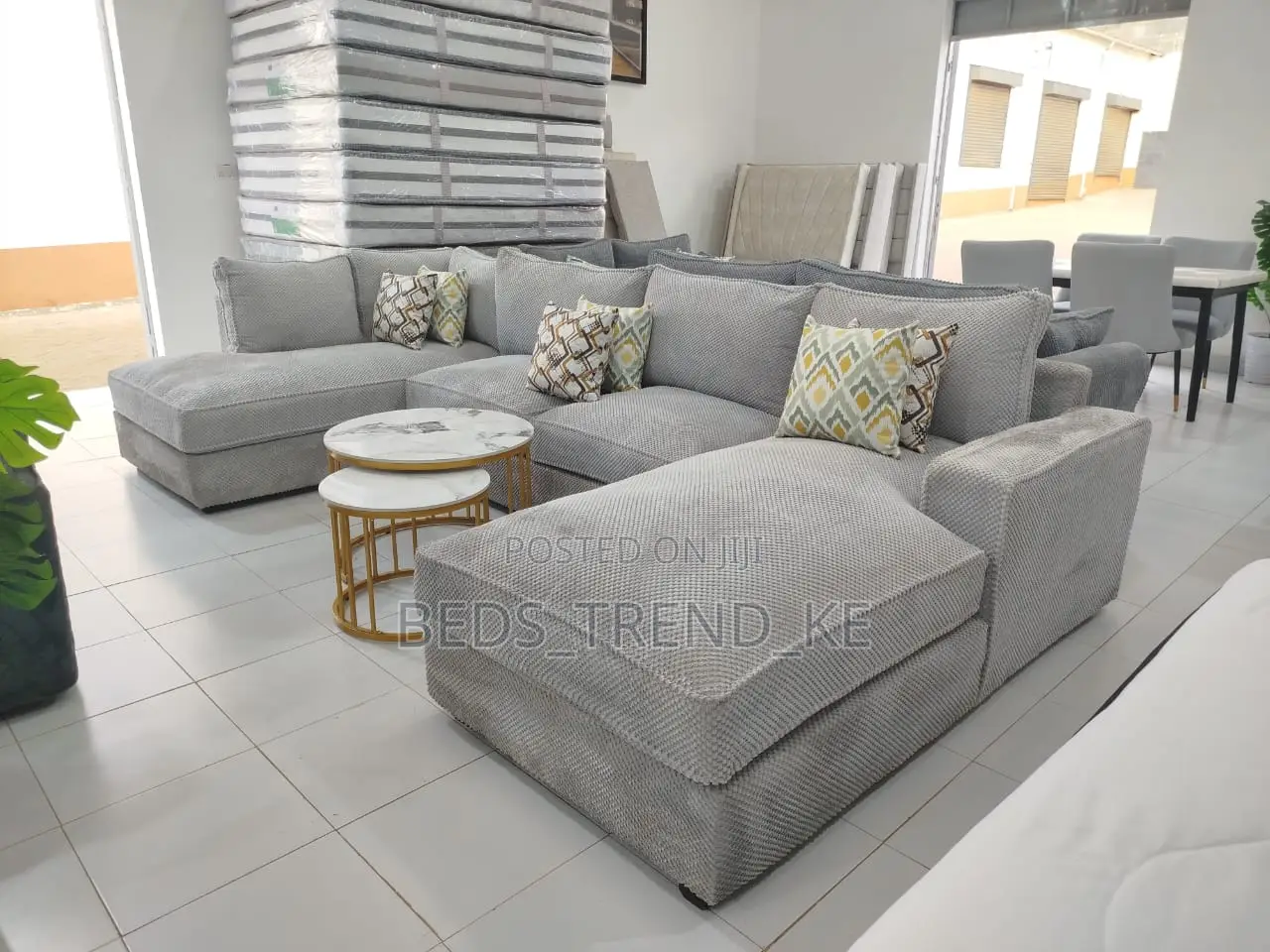 Sophisticated 9 Seater U Shaped Sofa Set