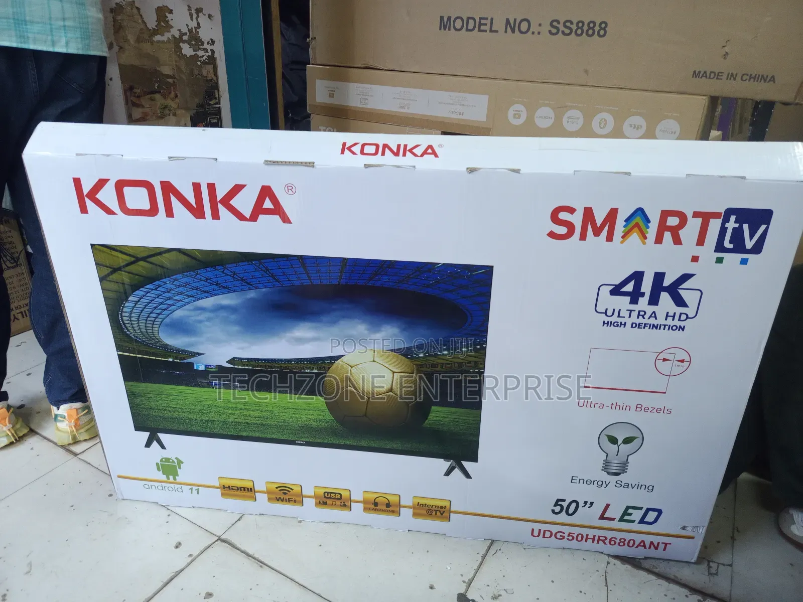 Konka 50-Inch Android Smart Tv With Built in Wifi 