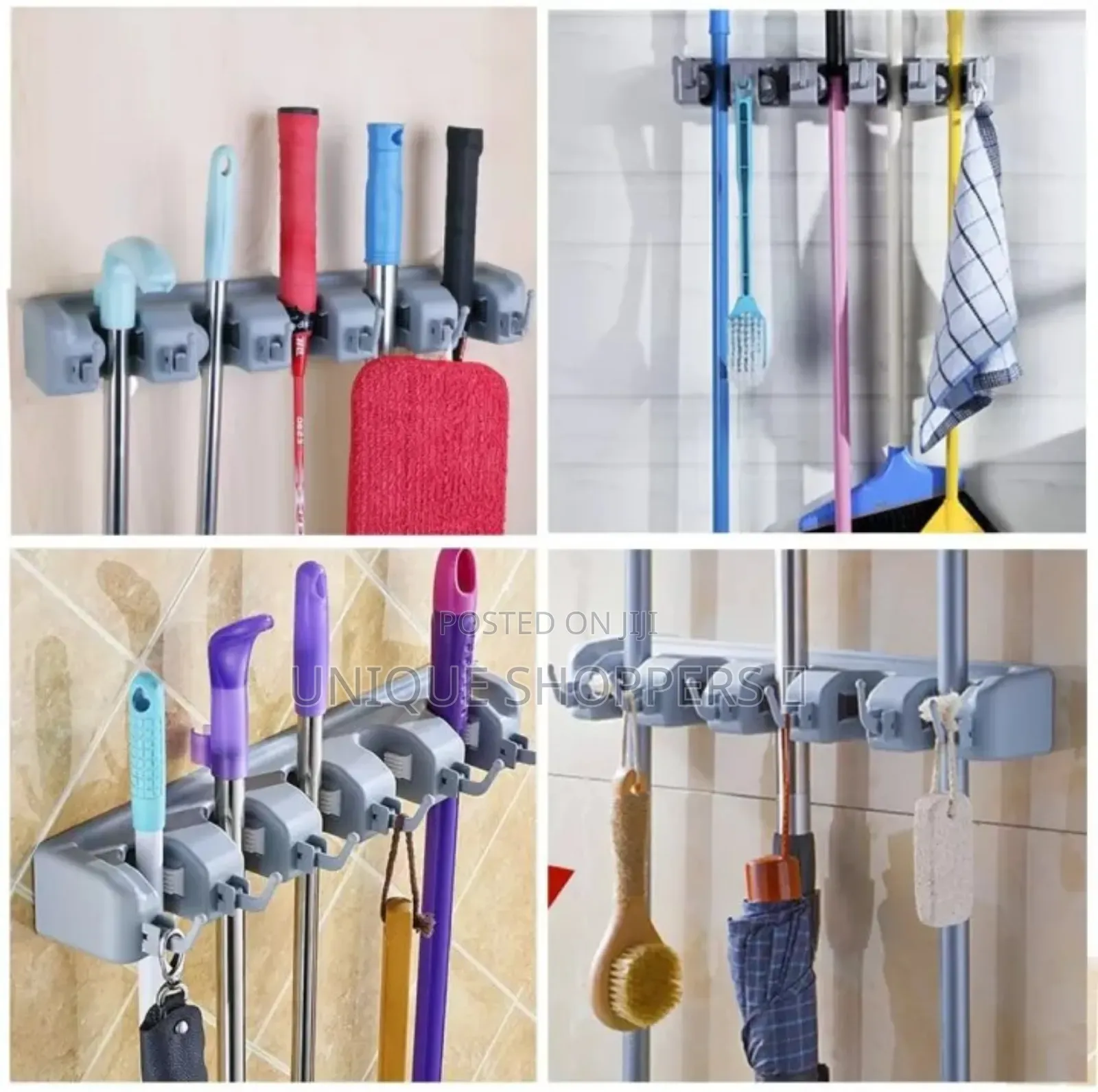 Broom Mop Holder Tidy Organizer, Wall Mounted Organizer