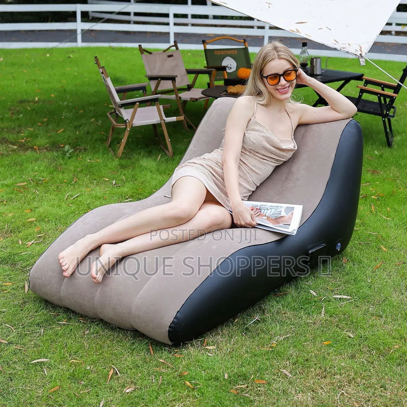 Inflatable Deck Chair , Inflatable Lounger Beach Air Sofa Ch