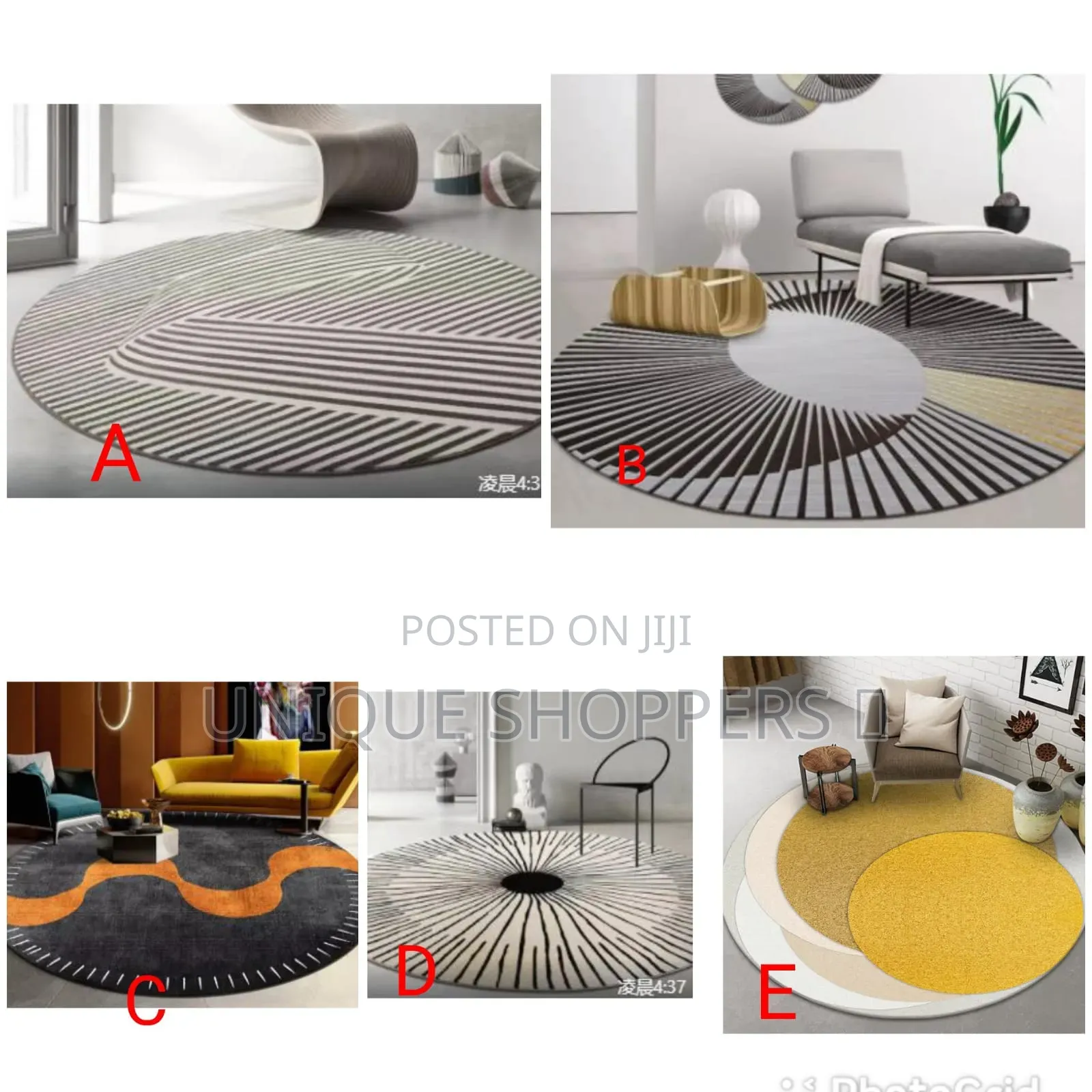 Modern Minimalist Round Rugs . Diameter 80cm
