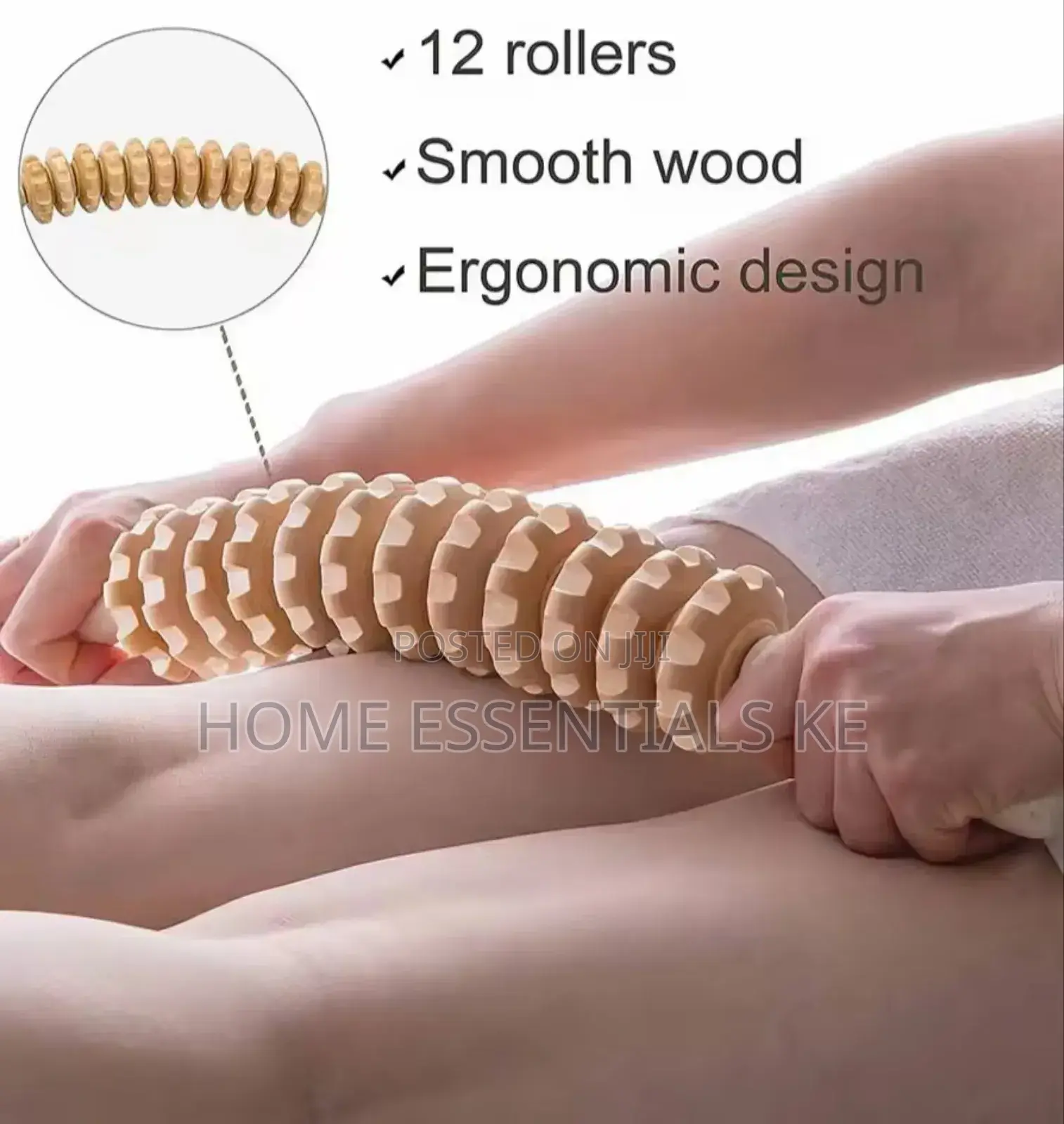 *Curved Wood Massage Roller Stick Cellulite Massage*