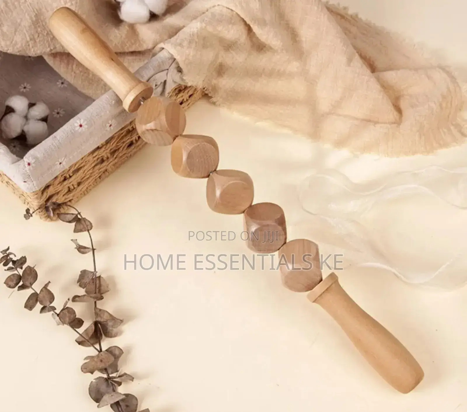 *Wooden Massage Roller 6 Cube Design Body Roller Stick