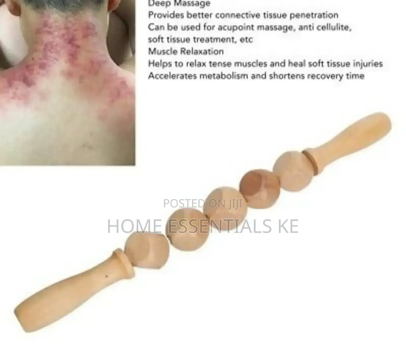 *Wooden Massage Roller 6 Cube Design Body Roller Stick