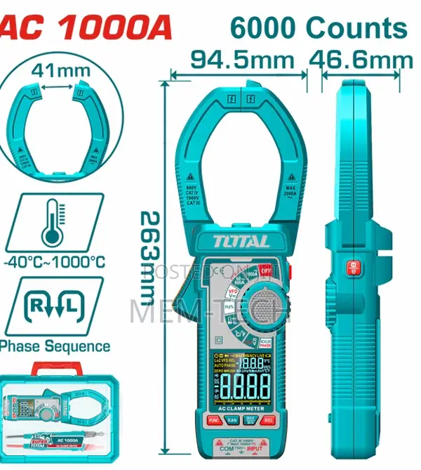 Total TMT Digital Ac Clamp Meter 6000 Counts