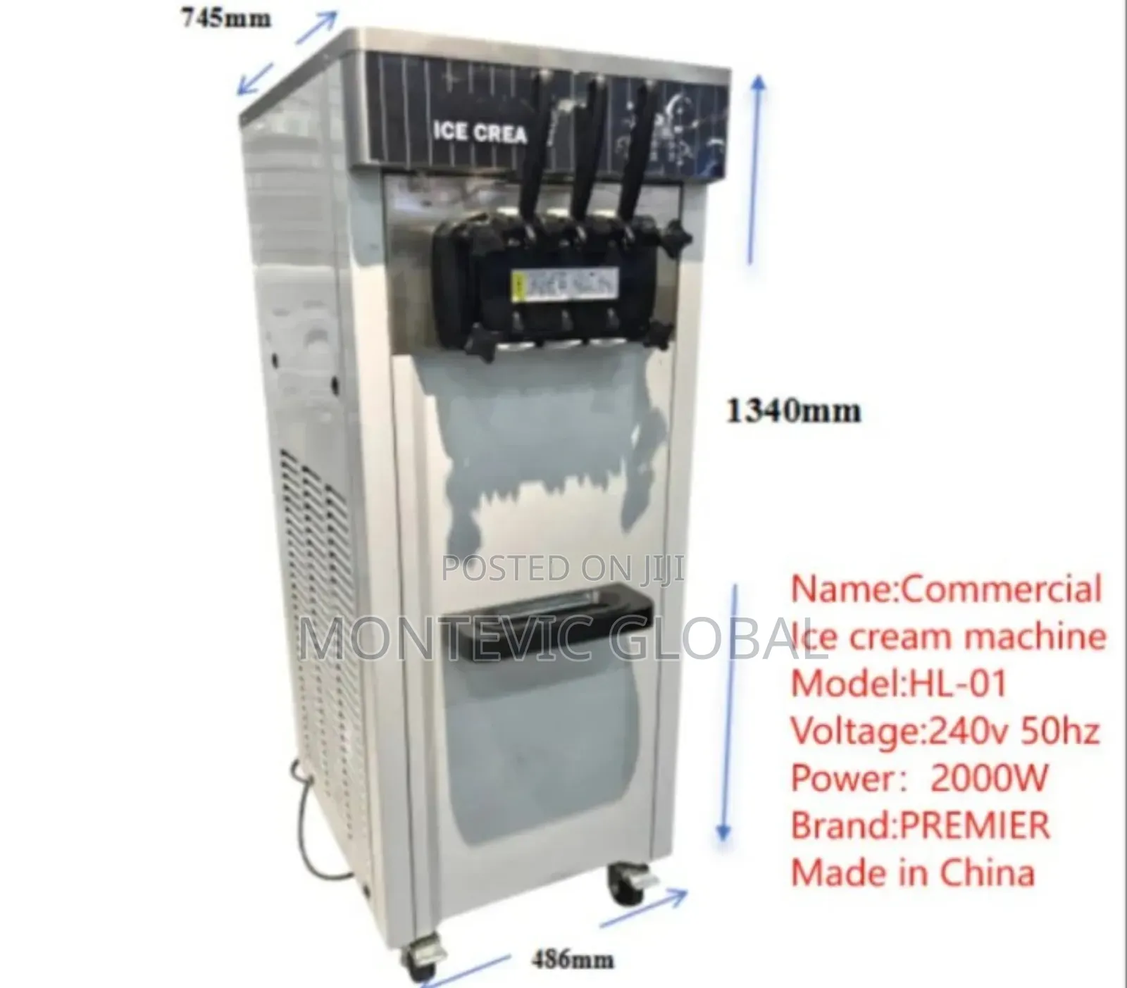 Commercial Ice Cream Machine 240v 50hz
