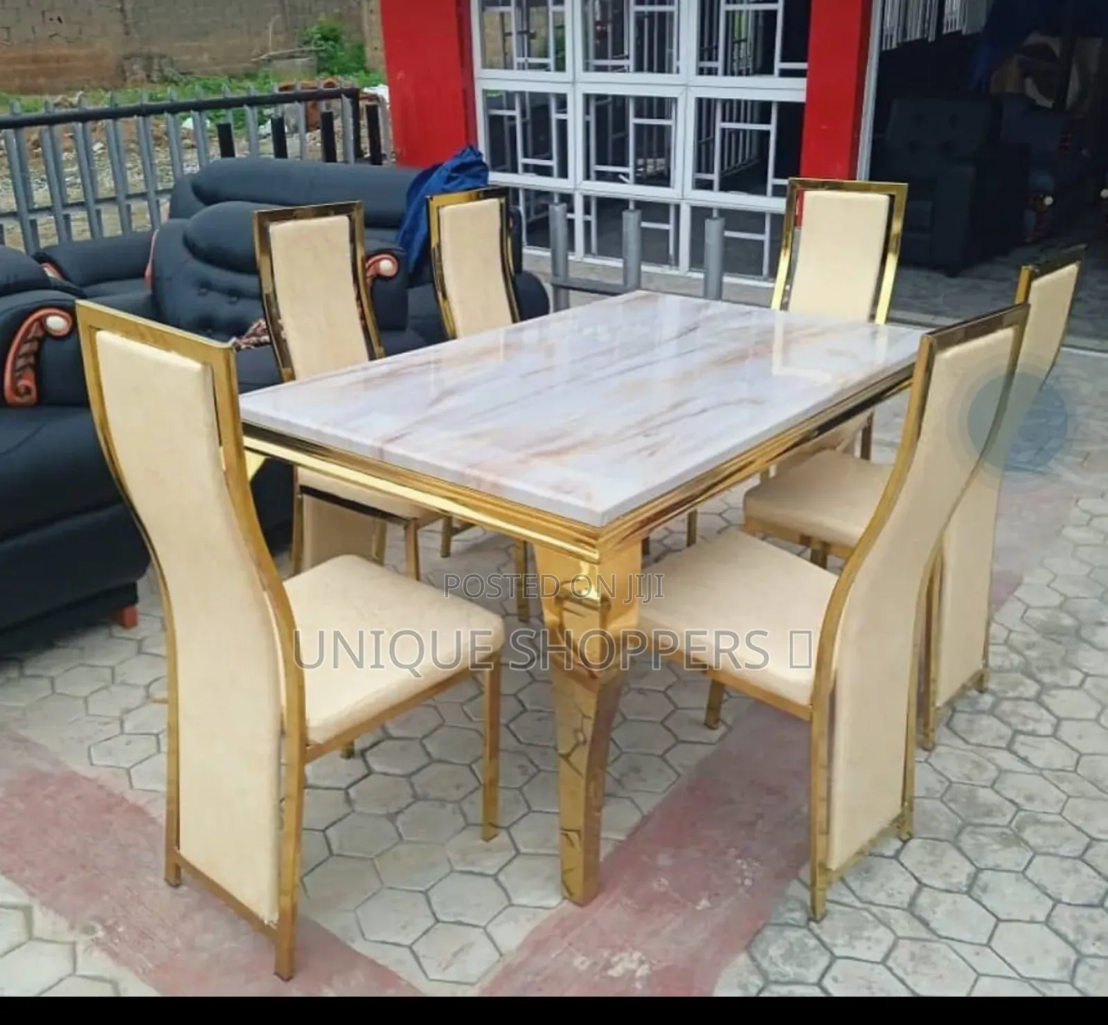 Royal Touch Pure Marble Top 6 Seater Dining