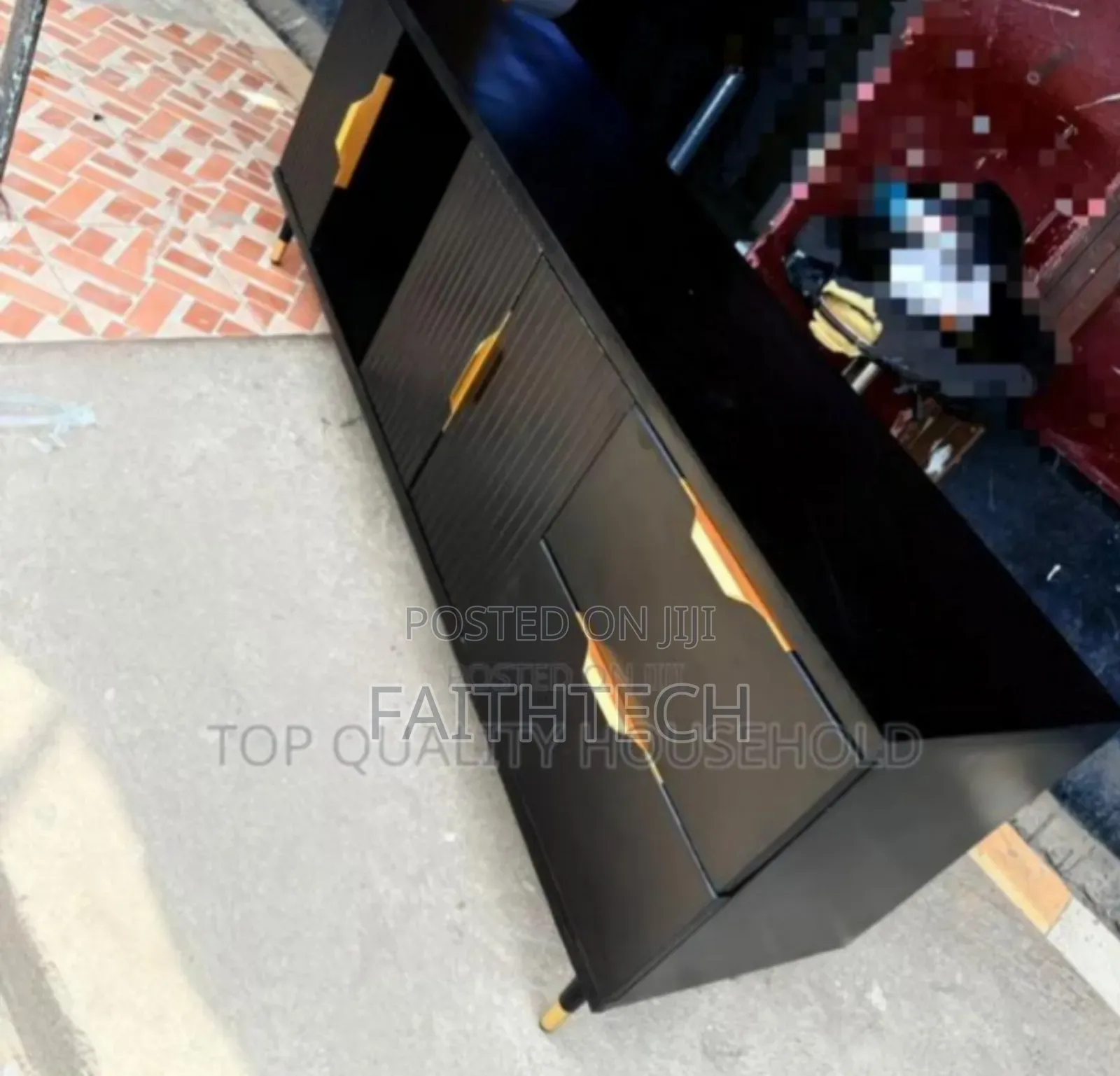 5fts All Black Tv Stand