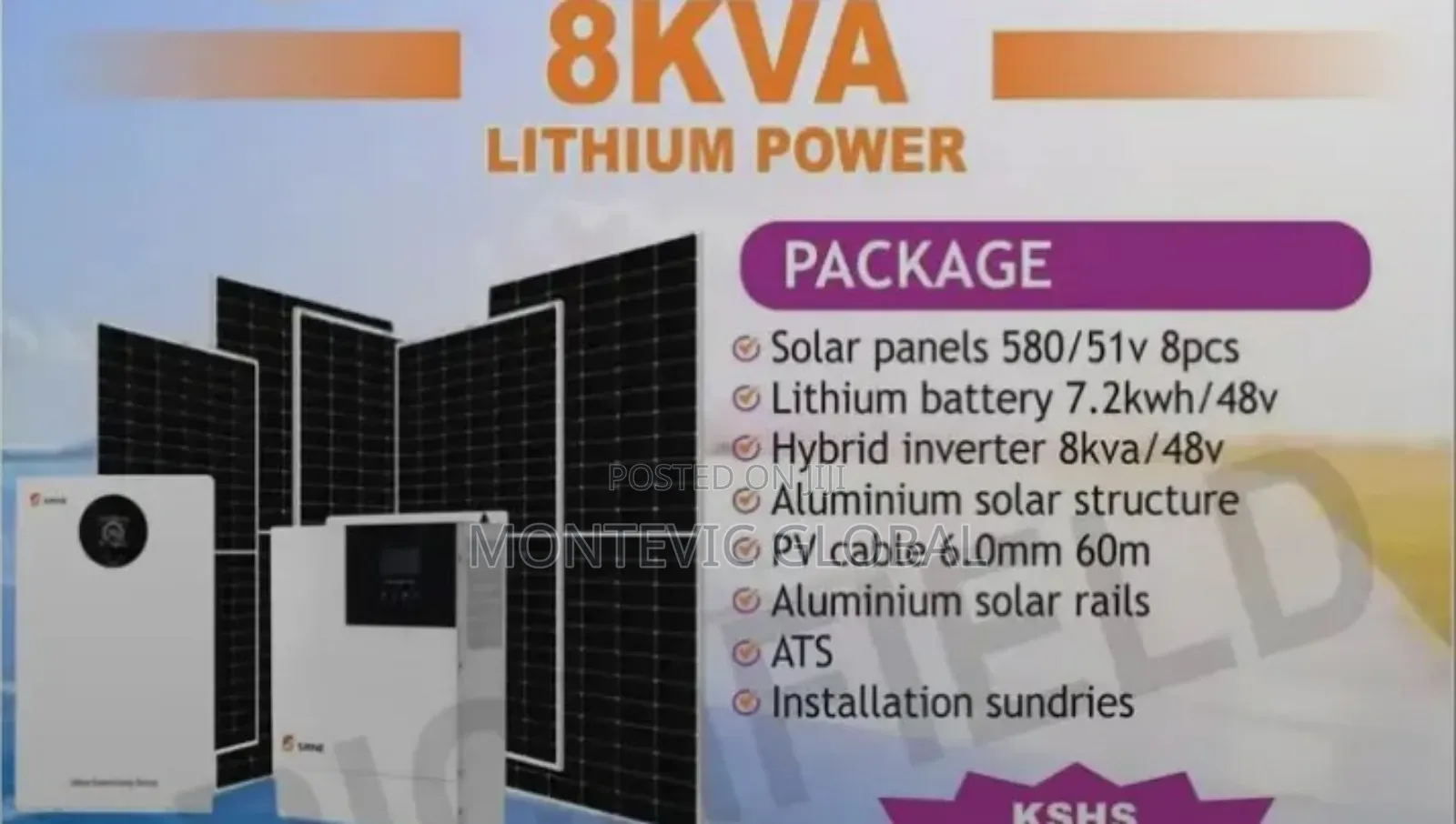8kva Solar Backup With Lithium Battery