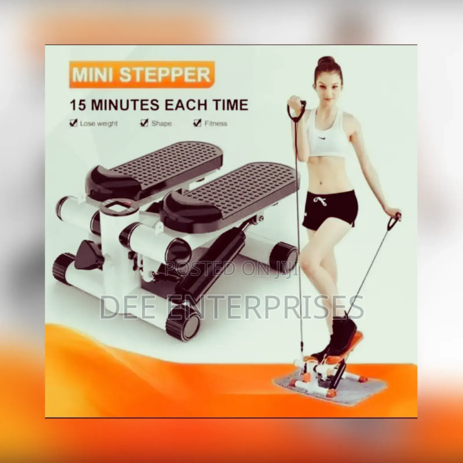 Mini Stepper With Resistance Bands