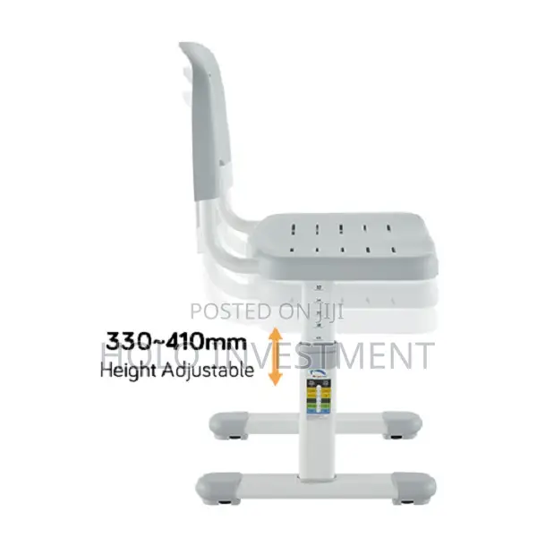 Screw-Locking Height Adjustable Kids Desk and Backrest Chair