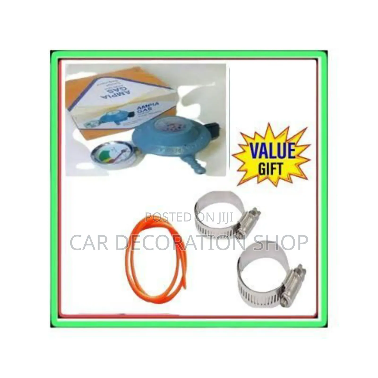 Ampia 13kg Gas Regulator 2m Gas Pipe+2safety Clips