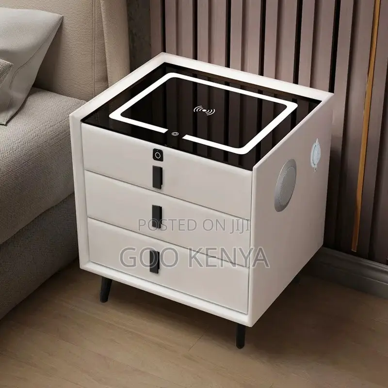 Home Furniture ; Fingerprint Lock Bedside Table