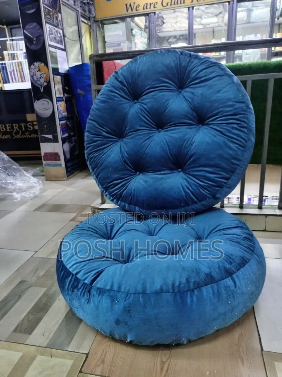 Turquoise Portable Floor Pillows